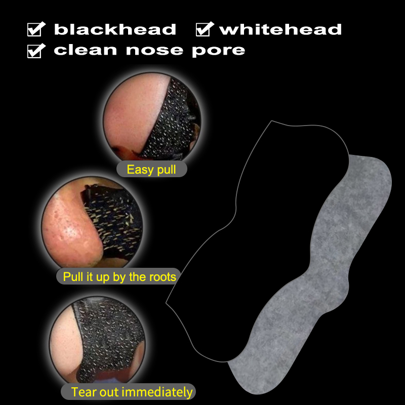 Whitehead blackhead remover,Gently absorbs impurities,Traps gunk,Flexes to fit nose contours,Medical grade,Fits all noses,Retail - Nose Patch - 3