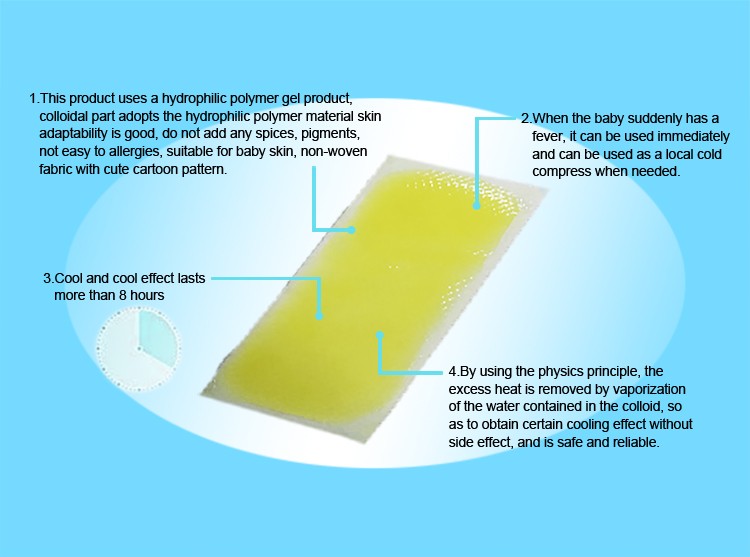 International Standard Weight Cool patch ODM/OEM Natural Fever Cooling Gel Sheet China Supplier Wholesale - Cooling Gel Patch - 2