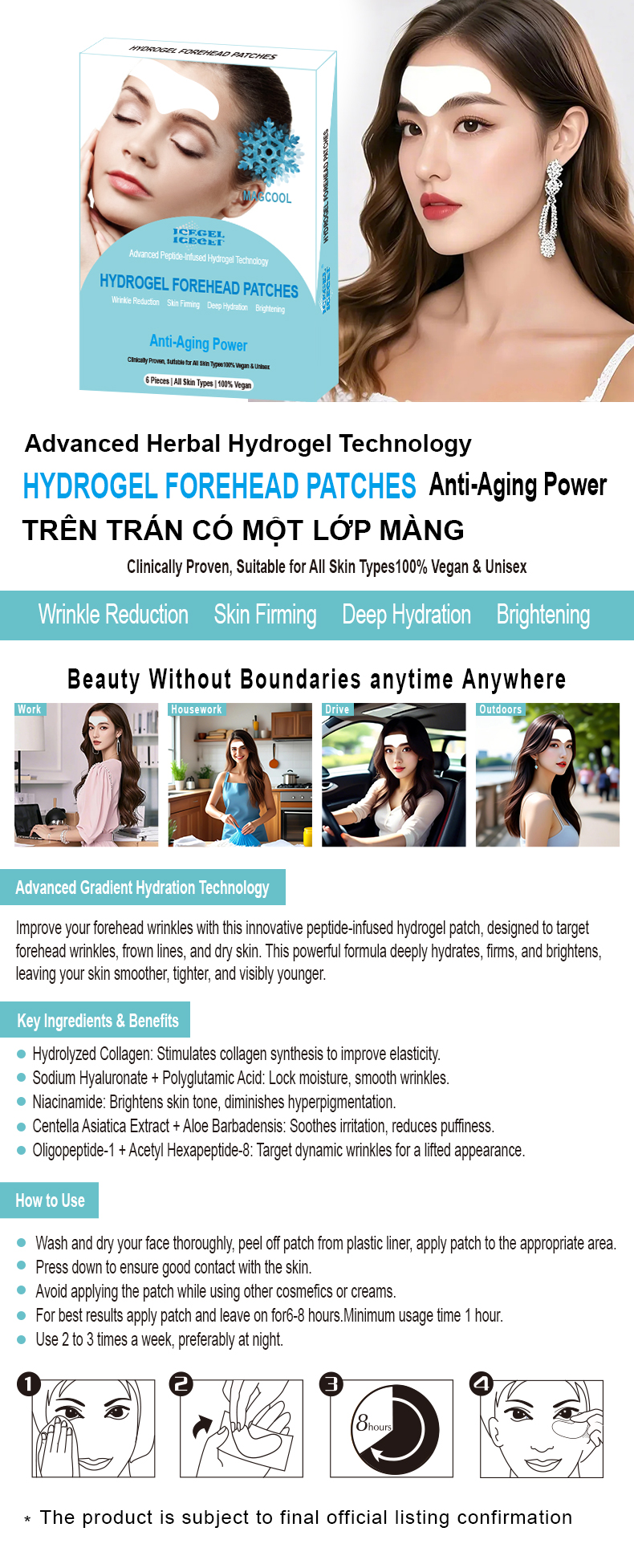 Hydrogel Forehead Patches - Expo Products - 1