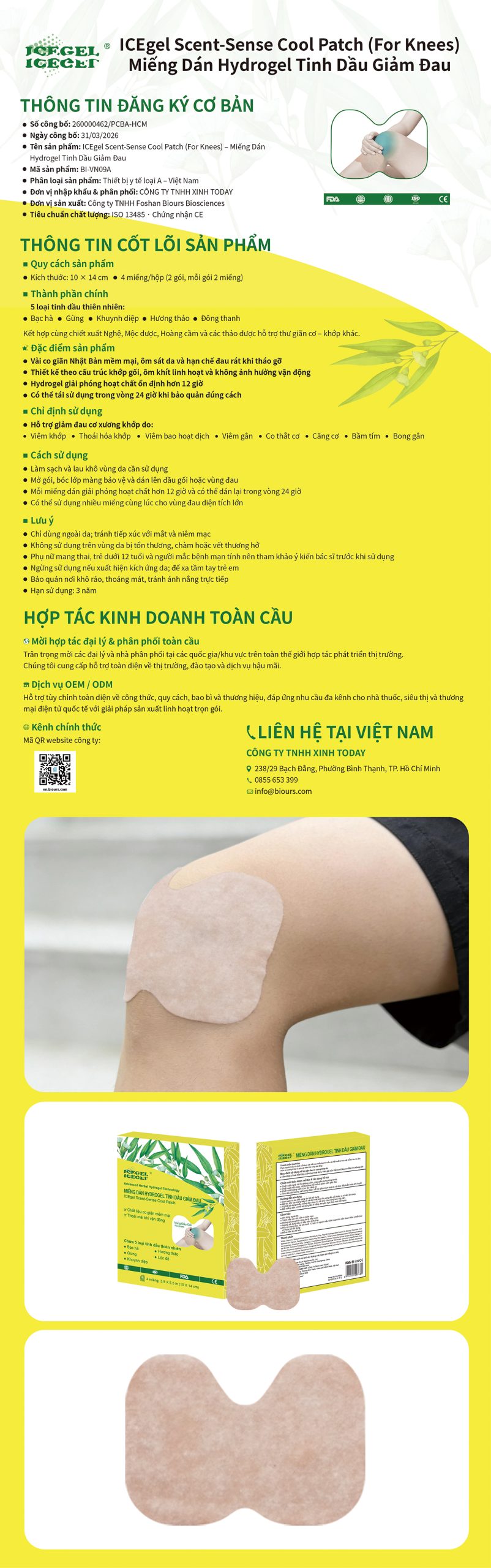 ICEgel Scent-Sense Cooling Patch for Joint & Arthritis Relief
