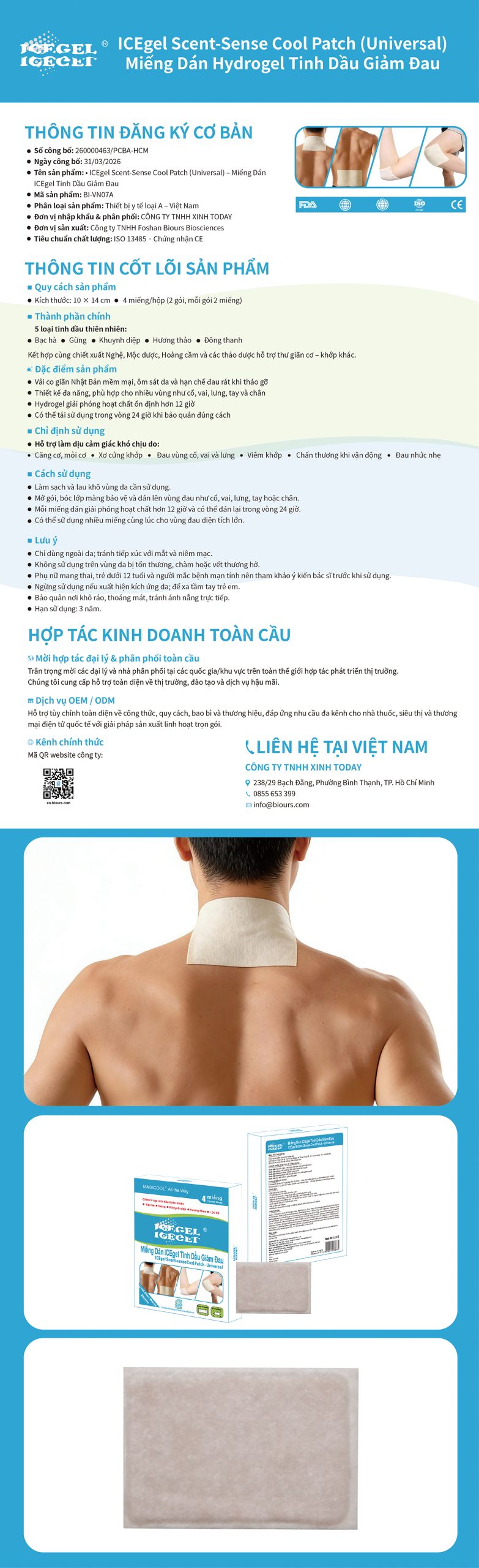 ICEgel Scent-Sense Cooling Patch