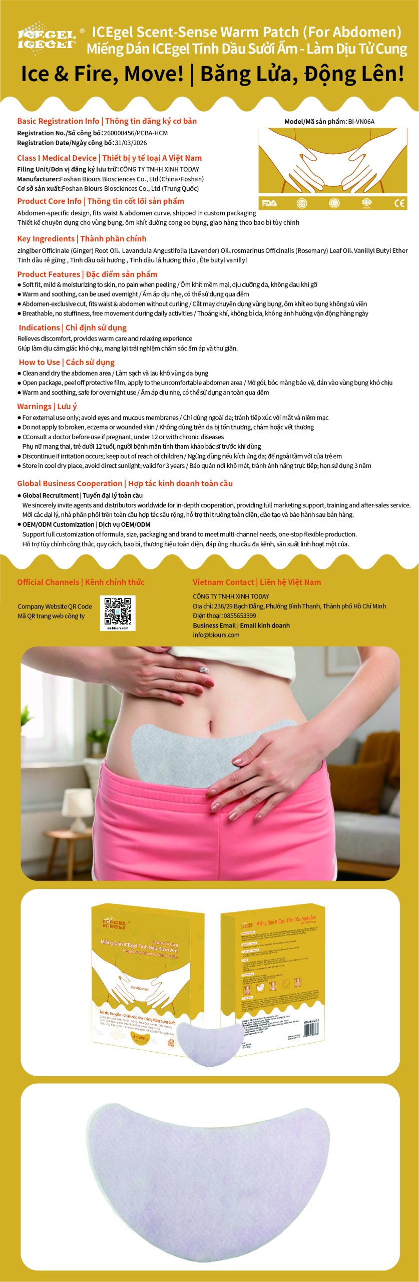 Scent-Sense Abdominal Heating Patch for Women