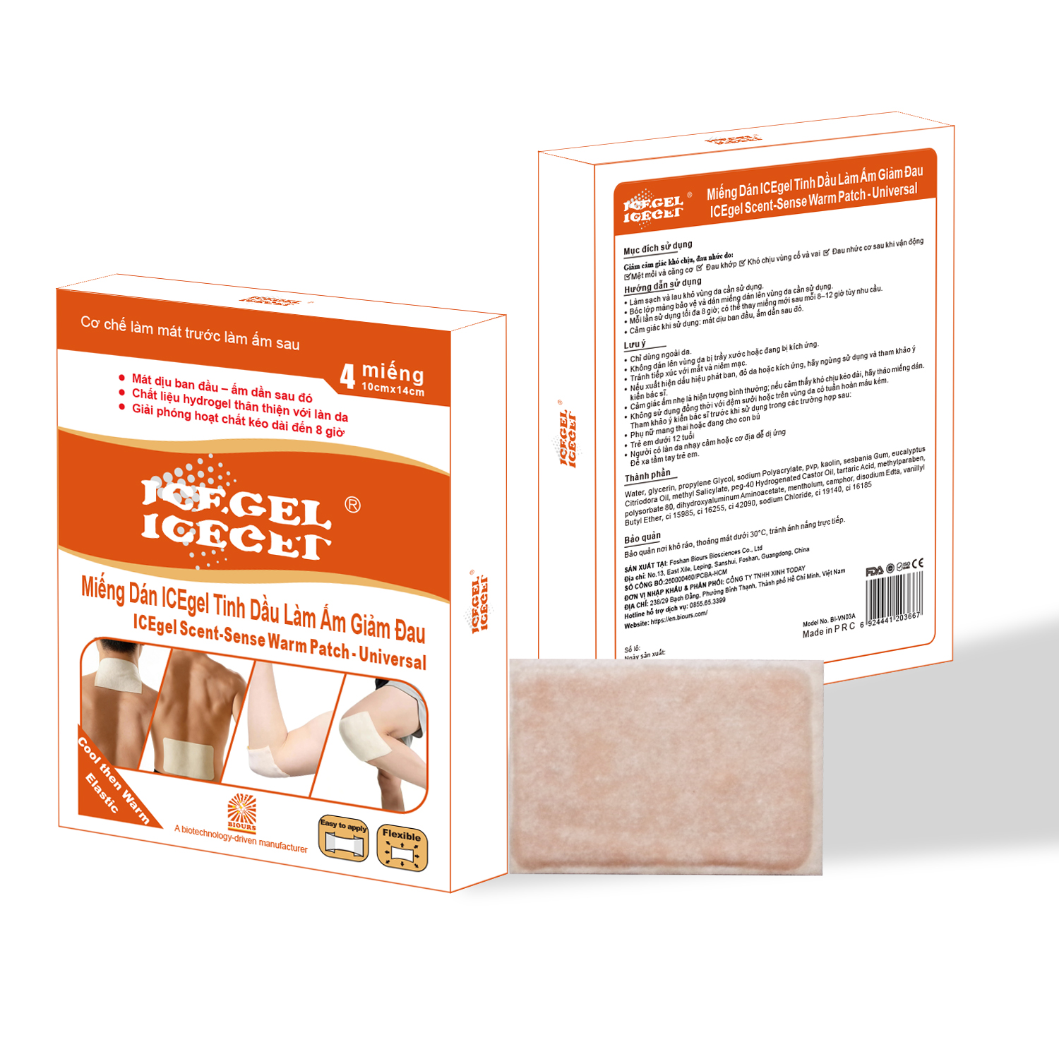 Pain Relief Warm Patch Manufacturer | ICEgel Scent-Sense Warm Patch Universal