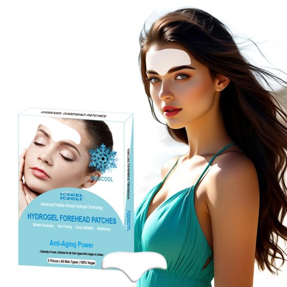 Hydrogel forehead patch