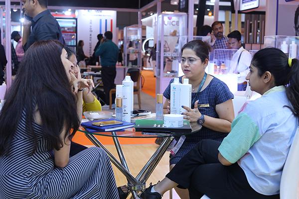 cosmetic trade show business meeting